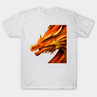 Orange Chinese Dragon T-Shirt